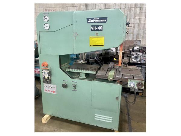 40&quot; Dake Johnson VH-40, vert. bandsaw,tilt table,blade welder