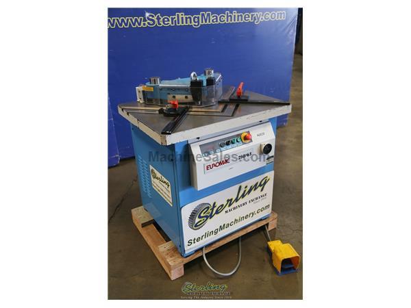 Euromac #250/6S, hydraulic variable angle power notcher, 50 SPM, 9.84&quot; x 9.84&quot; blade, 5 HP, 220 V., 3-phase, 35.75&quot; x 27.75&quot; work table, #A6838
