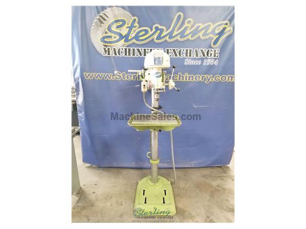 15&quot; Walker Turner, floor drill press, 6&quot; spindle travel, drill chuck, #2MT, 17&quot; x12.5&quot; table, 115/220 V., 1-phase, #A6788