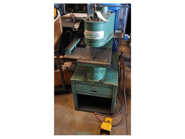 5 Ton, Unipunch #1012-UP, air over hydraulic deep throat press, foot operated, air controls, regulators, valves, used, #1771