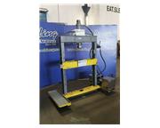 14 Ton, Portable hydraulic H-frame press, 14" stroke, manual Control, hydraulic pump 