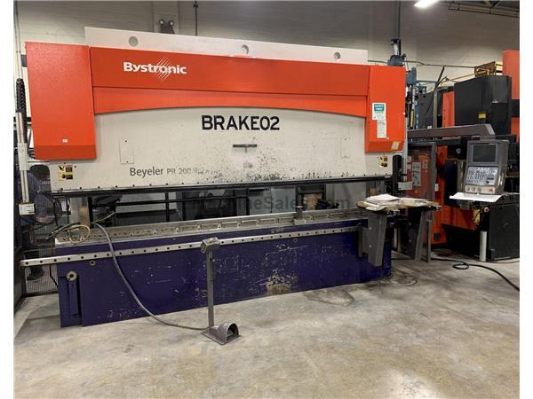 220-Ton x 161” Bystronic Beyeler PR200 IPC 8-Axis CNC Press Brake