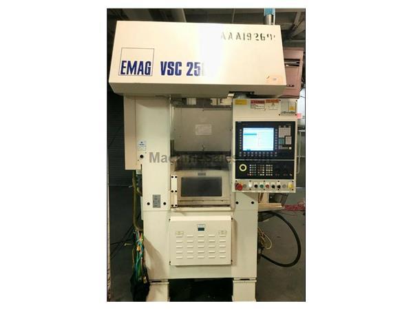 EMAG VSC 250 CNC Vertical Lathe, 10&quot; Chuck, 12 Station ATC, Gantry Loader  Siemens Sinumerik 840D CNC,  New 2005