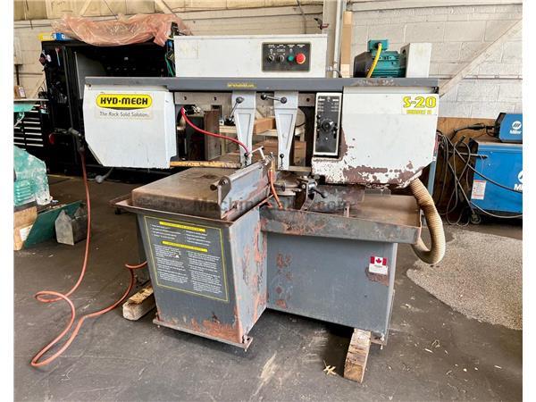 USED HYD-MECH MODEL S-20H 13&quot; X 18&quot; MANUAL MITERING BANDSAW WITH HYDRAULIC POWER PACK, Stock# 10950, Year: 2005