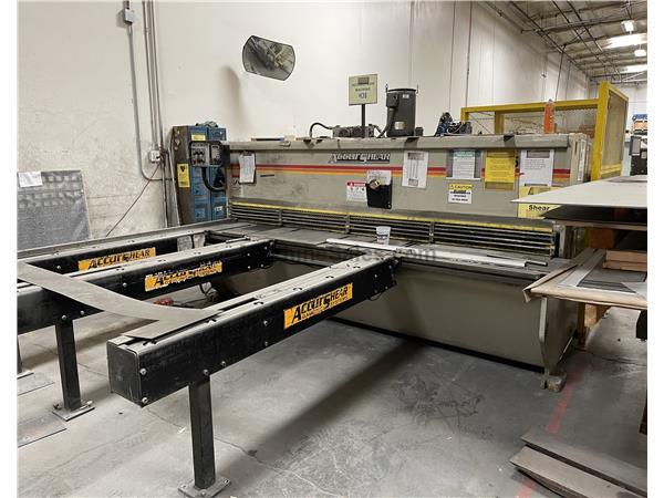2005 1/4" x 10' Accurshear Model 625010 Hydraulic Squaring Shear 2005 1/4" x 10' Accurshear Model 625010 Hydraulic Squaring Shear