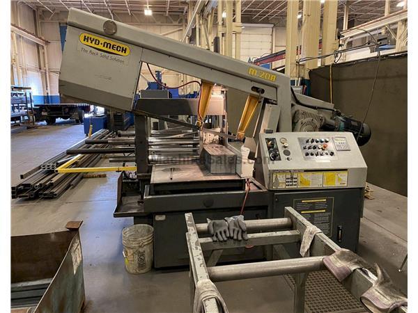 USED HYD-MECH MODEL M-20A 20" X 30" FULLY AUTOMATIC MITERING BANDSAW, Stock #109 USED HYD-MECH MODEL M-20A 20" X 30" FULLY AUTOMATIC MITERING BANDSAW, Stock #109