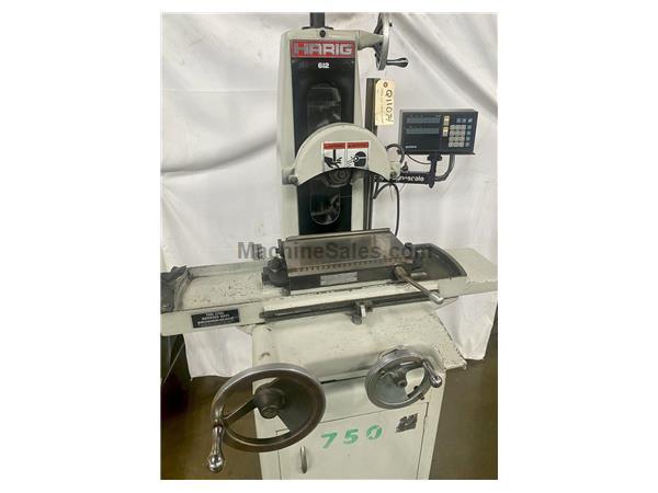Harig 612 Horz Surface Grinder, 6" x 12" Magnetic Chuck, Sony DRO Harig 612 Horz Surface Grinder, 6" x 12" Magnetic Chuck, Sony DRO