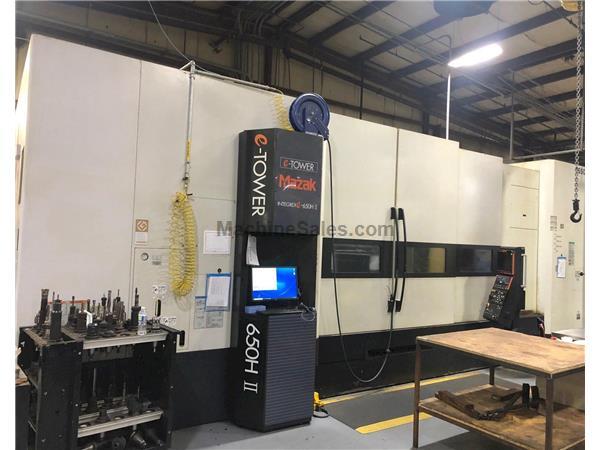 Mazak Integrex e-650HS II CNC Multi-Tasking Lathe, Mazatrol Matrix, 2-24&quot; Chucks, A2-11, 1600 RPM, 120&quot; Centers, 120 ATC, 10K RPM on Mill head, 60HP,