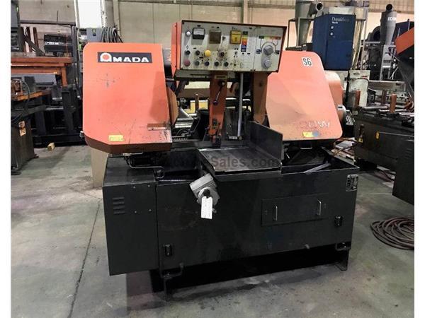 USED AMADA AUTOMATIC HORIZONTAL BAND SAW , Model HA-400W, 16&quot; x 16&quot;, 1997, Stock No. 10548