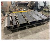 USED MET-FAB 3/8 X 10 SHEAR CONVEYOR WITH PNEUMATIC SHEET SUPPORTS, Stock# 10925