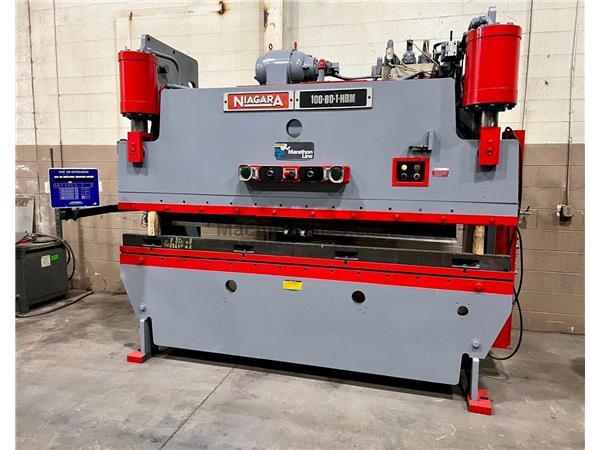 USED NIAGARA 10' X 100 TON HYDRAULIC 2-AXIS CNC PRESS BRAKE Stock# 10966, Year: 1984 USED NIAGARA 10' X 100 TON HYDRAULIC 2-AXIS CNC PRESS BRAKE Stock# 10966, Year: 1984