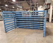 8-Drawer 48” x 96” Steel Storage Systems Model 48X96R Rollout Sheet Metal Storage Rack