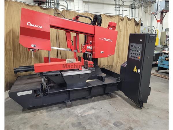 27” X 15” Amada HK-700 CNC Semi-Automatic Horizontal Band Saw with Mitering