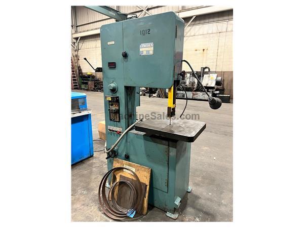 USED LINCOLN 20.5&quot; VERTICAL CONTOUR BANDSAW WITH BLADE WELDER, Stock# 10998, Year: 1993