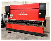 USED AMADA 242 TON X 14' HYDRAULIC 7-AXIS CNC PRESS BRAKE MODEL HFE 220-4S, Stock# 10989, 