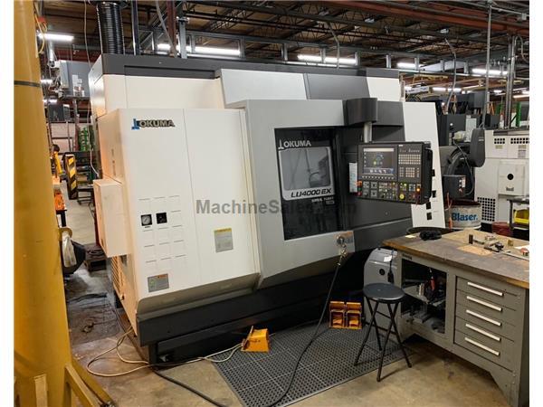 Okuma SIMUL-TURN LU4000 EX MY CNC Lathe, OSP-P300LA, Only 240 Hours, New 2018 Okuma SIMUL-TURN LU4000 EX MY CNC Lathe, OSP-P300LA, Only 240 Hours, New 2018