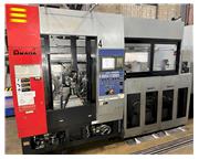 Amada S10, Fanuc 31iB, 8 axis, dual turret, 6" 3-jaw chk, 12" swi