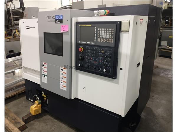 Hwacheon Model Cutex 160B CNC Lathe, MFG. 2018, Fanuc i, Live Tooling, Auto