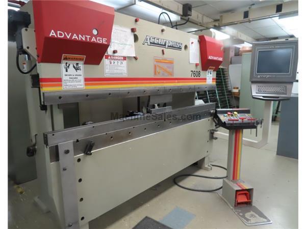 60 Ton x 8ft Accurpress 7608 CNC Press Brake 60 Ton x 8ft Accurpress 7608 CNC Press Brake