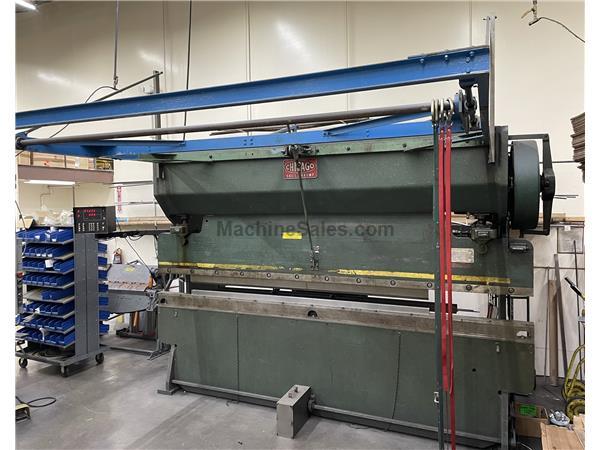Chicago D &amp; K Model 1012-L Mechanical Press Brake, DRC Back Gauge, MFG