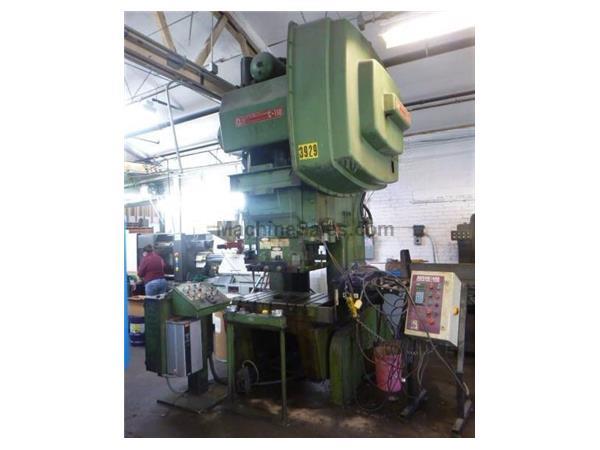 110-Ton Bliss C-110 Single Crank Back Geared OBI Press
