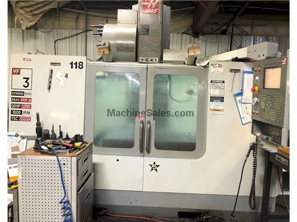 Haas VF-3 VOP-D CNC Vertical Machining Center, Extended Travel, 8100 RPM, 1000 IPM, Coolant Thru, 20HP, New 2005