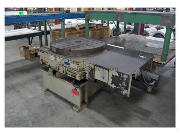 48&quot; Giddings &amp; Lewis CNC Hydrostatic Contouring Rotary Table with Inductosyn Scale &amp; Riser, New in 1993 (2005 Update)