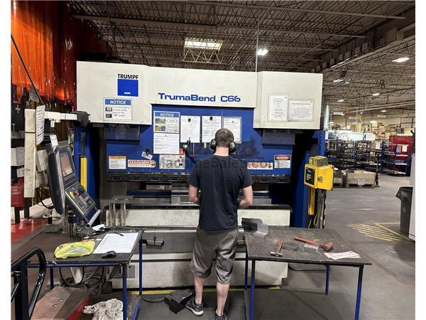 2006 Trumpf C66, 6' x 66 Ton, 4 Axis CNC Hydraulic Press Brake 2006 Trumpf C66, 6' x 66 Ton, 4 Axis CNC Hydraulic Press Brake