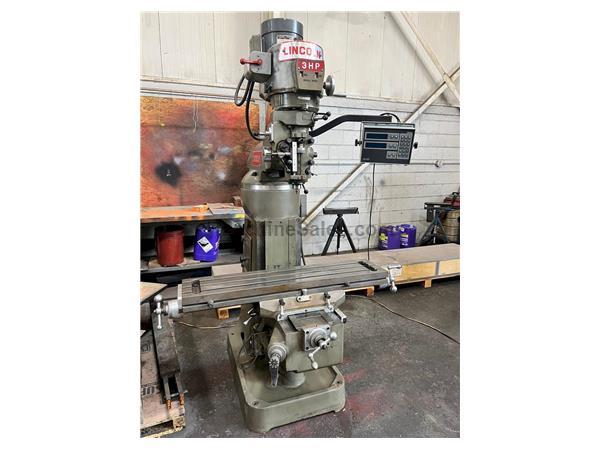 USED LINCOLN 9&quot; X 42&quot; KNEE MILL WITH 2-AXIS READOUT, Stock# 11040, Year: 1994