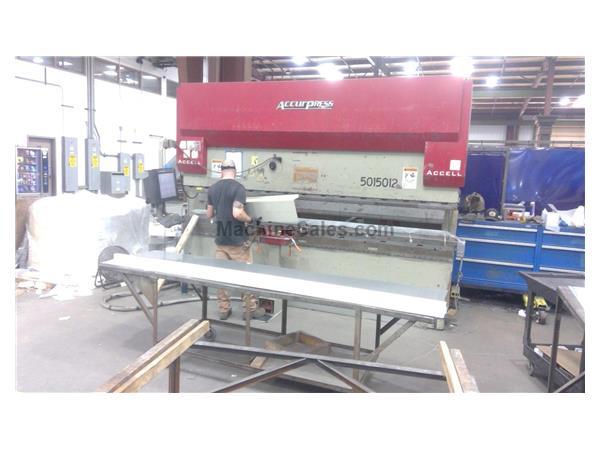2003 Accurpress Accell 515012, 12' x 150 Ton, 6 Axis Back Gauges, CNC Hydraulic Press Brak 2003 Accurpress Accell 515012, 12' x 150 Ton, 6 Axis Back Gauges, CNC Hydraulic Press Brak