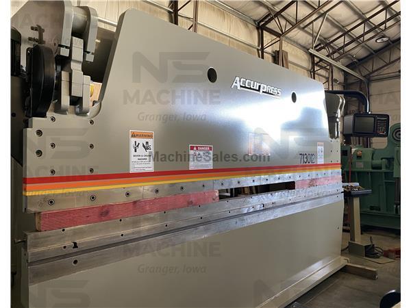 130 ton Accurpress 713012 CNC Press Brake, 12' x 3/16" Capacity 130 ton Accurpress 713012 CNC Press Brake, 12' x 3/16" Capacity