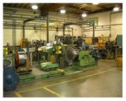 Used 26" RUESCH SLITTING LINE WITH SLIP CORE CORE & FENN DUAL OSCILLATING RECOILE