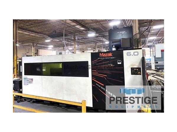 Mazak Optiplex 3015 Fiber III 6 KW CNC Laser Cutting System