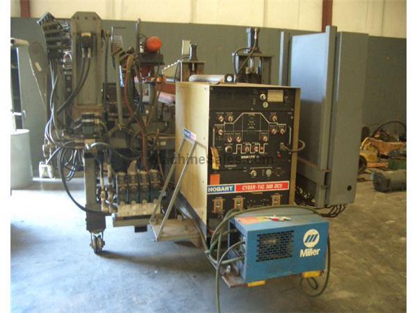 72"(1828MMmm)x.375"(9.5mm) COIL END JOINING WELDER, HOBART 300 AMP WELDER(12264)