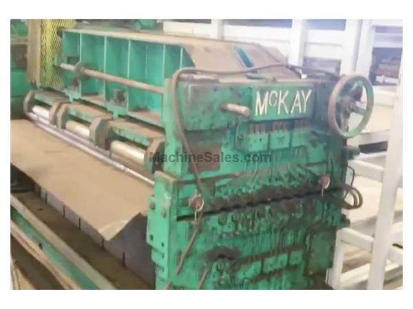 78” USED MCKAY TRIPLE BACKED UP LEVELER, MDL. , (3) BANKS OF TOP & BOTTOM BACKUP ROLLS 78” USED MCKAY TRIPLE BACKED UP LEVELER, MDL. , (3) BANKS OF TOP & BOTTOM BACKUP ROLLS