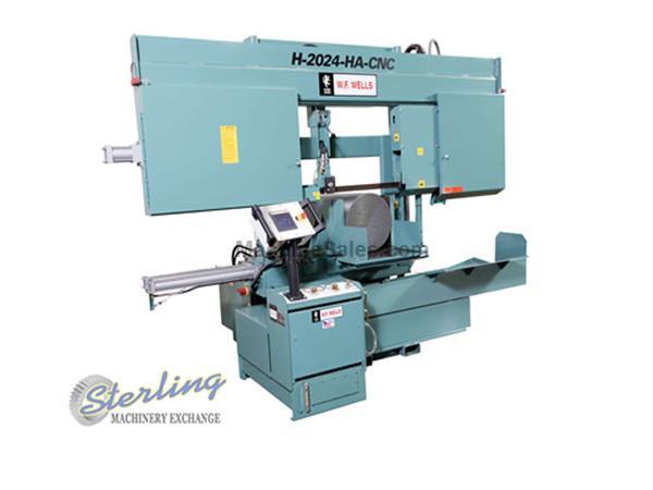 24" x 20" Brand New W.F. Wells CNC Fully Automatic with Shuttle Type Barfeed Hor 24" x 20" Brand New W.F. Wells CNC Fully Automatic with Shuttle Type Barfeed Hor
