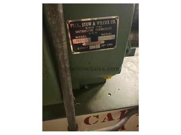 16 Ga. x 4' Used Pexto Plate Bending Roll, Mdl. 3418, Manual Rear Roll Adjustment, Manual Drop End, #A7459