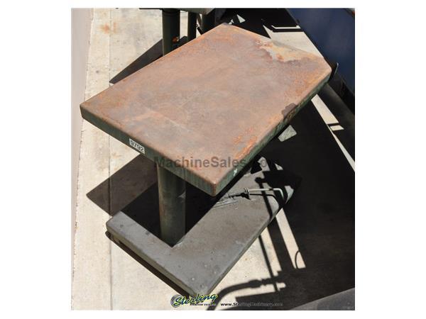 500 Lbs. Used Lexco Hydraulic Lift Table, Mdl. HT- 500- FR, 30&quot;x 20&quot; Table, 18&quot; Lift, Casters, NOTE: NEEDS SEALS. SOLD AS-IS, NO WARRANTY #9792