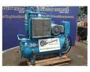 30 H.P. Used Leroi Horizontal Air Compressor Piston Type with Horizontal Tank, Mdl. Model 