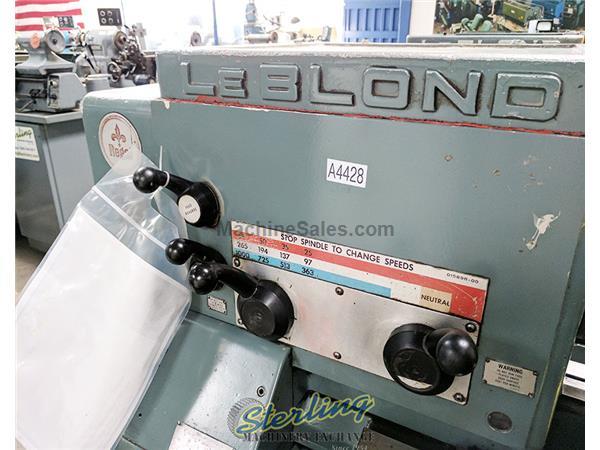19&quot; x 72&quot; Used LeBlond Regal Engine Lathe, Mdl. Regal 19&quot;, Thread Dial, Tailstock, Chip Guard, 12&quot; 4 Jaw Chuck, Spindle Nose 1-3/4&quot;, #A4428