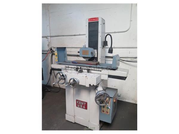 6&quot; x 18&quot; Used Kent Manual Suface Grinder (Late Model), Mdl. KGS-618, Grinding Wheel, Work Lamp, Permanent Magnetic Chuck, #6 morse Taper, Year(2015) #