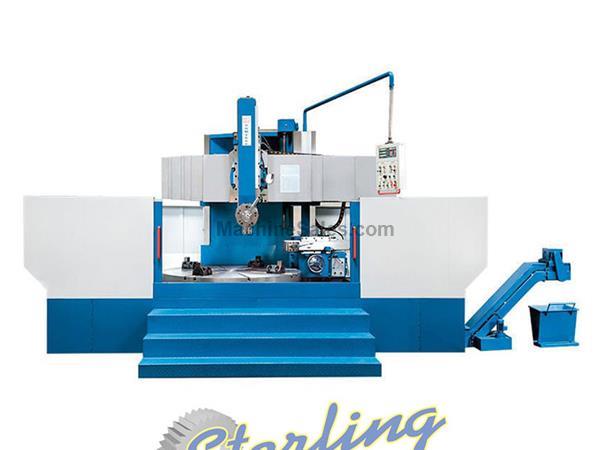 28&quot; x 49&quot; Brand New Knuth Heavy Duty Vertical Lathe, Mdl. VDM 1250 S, 3-Axis Position Indicator, Fully Enclosed Housing, Chip Conveyor, Vertical & Hor