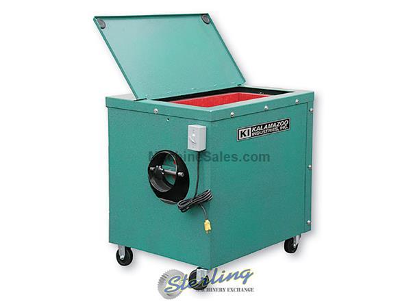 3.3 Cubic Feet Brand New Kalamazoo Vibratory Finisher , Mdl. KVF3, 3.3 cubic feet, Steel Tub with Cast Urethane Lining, Heavy Duty Base, Quiet Operati