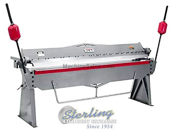 16 Ga. x 8' Brand New Jet Floor Model Box & Pan Brake , Mdl. BPF-16100, MFG Number JT9-754115, Wide Assortment of Finger Widths, With Fingers Installe