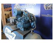 5 H.P. Used Hill Bros. & Co. Air Compressor with Horizontal Tank, Mdl. -, #A6882