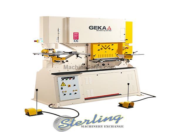 90 Ton Brand New Geka Dual Cylinder Ironworker with Bending Station, Mdl. BENDICROP 85SD, Permanent Bending Station, Machine Driven by 2 Cylinders, An