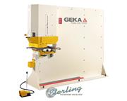 245 Ton Brand New Geka Puma Series Hydraulic (Deep Throat) Ironworker Single End Punch wit