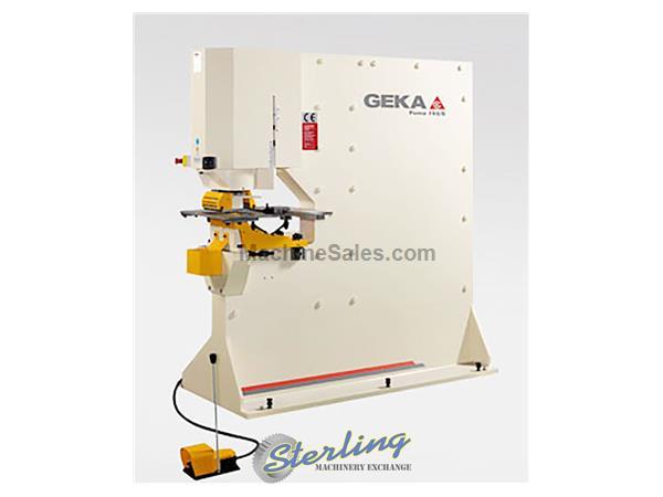 185 Ton Brand New Geka Puma Series Hydraulic (Deep Throat) Ironworker Single End Hydraulic Punch with 5 Power Settings, Mdl. , Technically Dimensioned