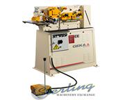 40 Ton Brand New Geka Single Cylinder Hydraulic Ironworker, Mdl. Microcrop, Monoblock Fram