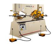 60 Ton Brand New Geka Dual Cylinder Hydraulic(Deep Throat) Ironworker, Mdl. Hydracrop 55SD